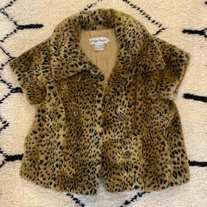 Faux fur leopard shrug. Great condition